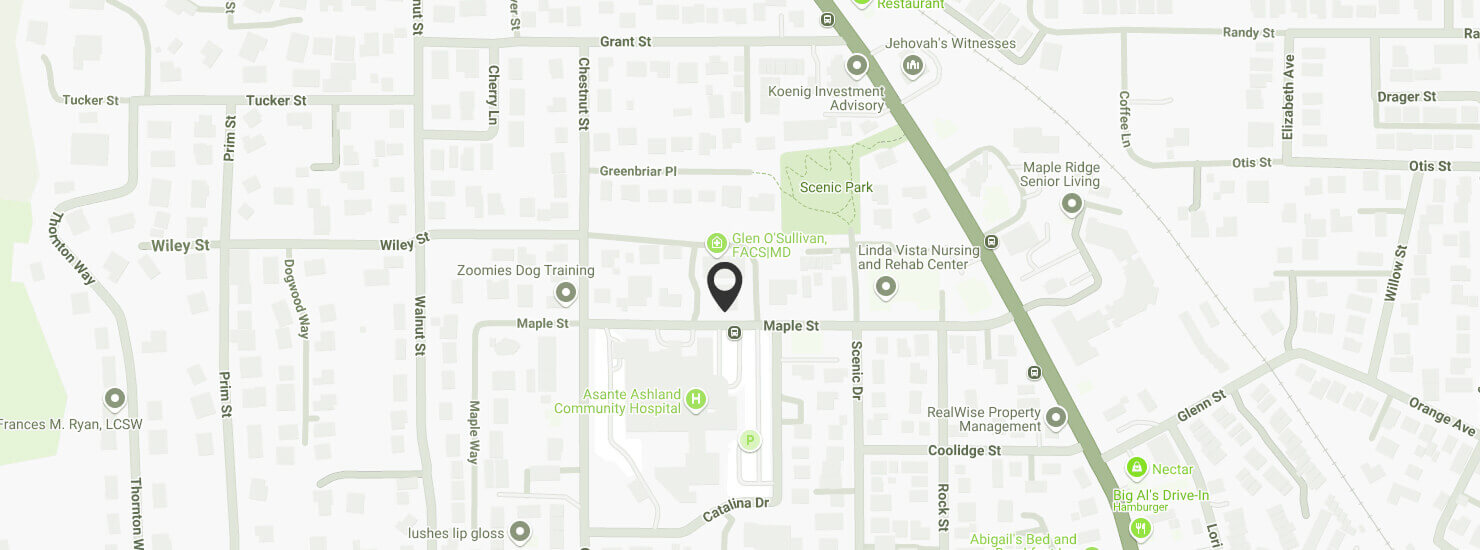Oasis Eye Face and Skin address map